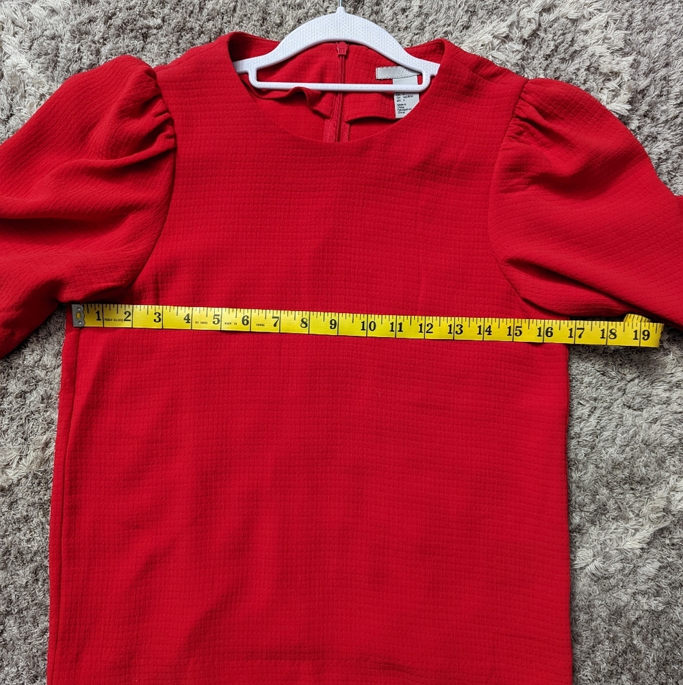 H &M Red Puff Short Sleeve - Picture 5 of 8